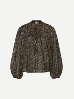 Salika Top in Black/Ochre