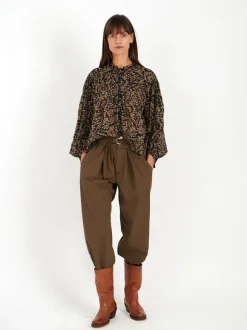 Salika Top in Black/Ochre