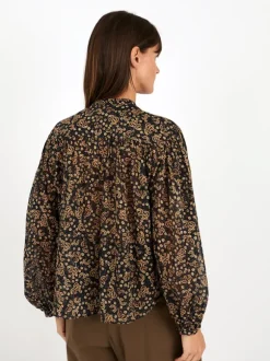 Salika Top in Black/Ochre