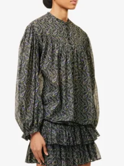 Salika Top in Faded Black