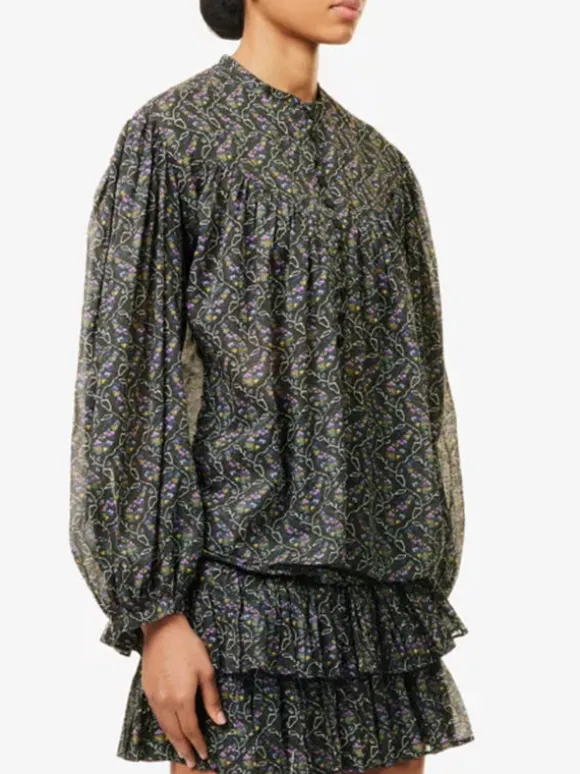 Salika Top in Faded Black