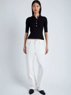Sera Knit Polo in Black