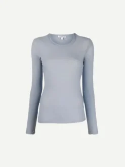 Sheer Slub L/s Crew Tee in Aura