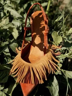 Shira Fringe Sling Back in Sierra