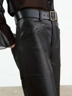 Shon Leather Pant in Black
