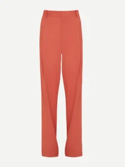 Single Pleat Trouser in Papaya