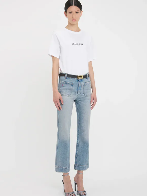 Slogan Tee Be Honest in White