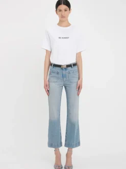 Slogan Tee Be Honest in White