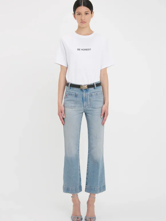 Slogan Tee Be Honest in White