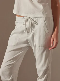 Soft Drape Utility Pant in White