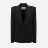 Square Shoulder Jacket in Black