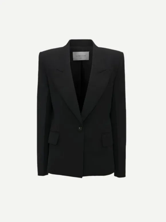 Square Shoulder Jacket in Black