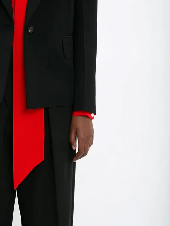 Square Shoulder Jacket in Black