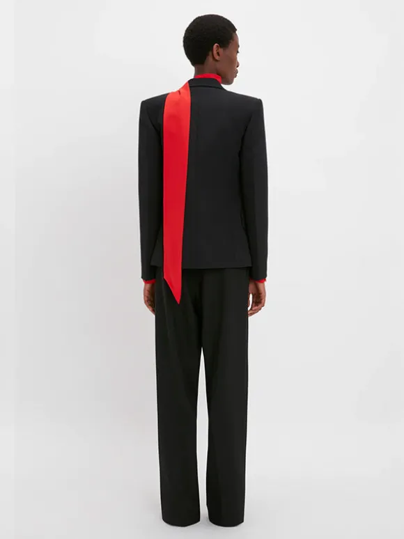Square Shoulder Jacket in Black
