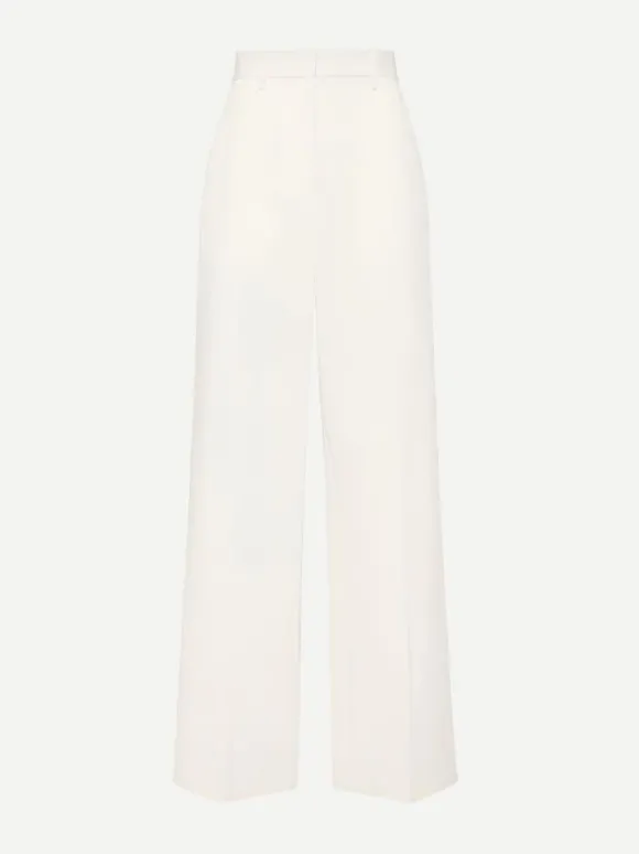 Straight Twill Trouser in Chalk
