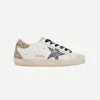 Super-Star Sneakers in Gold and Grey Glitter