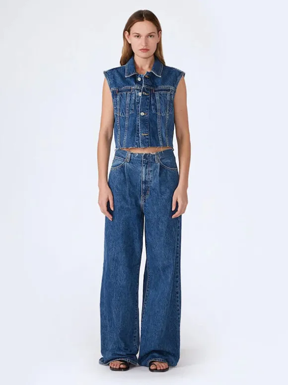 Taylor Wide Pleat Jean in Sweet Memory