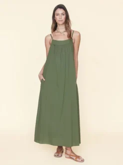Tenley Dress in Green Army