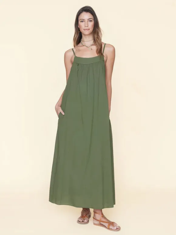 Tenley Dress in Green Army