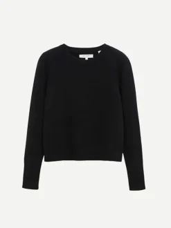 The Cropped Essentials Sweater in Black
