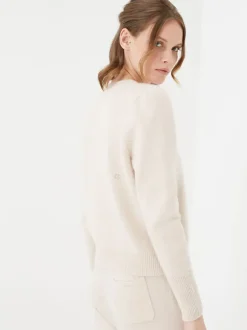 The Cropped Essentials Sweater in Bone
