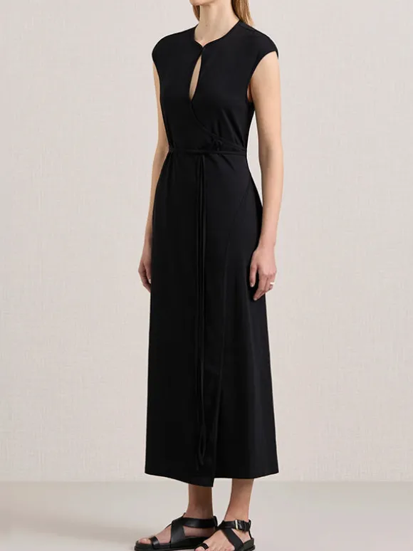 The Leigh Jersey Dress in Black