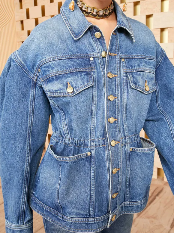 The Odette Jacket in Danube