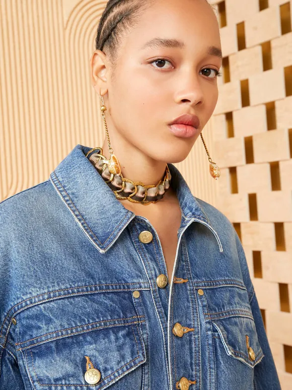 The Odette Jacket in Danube