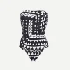 Totem Bustier One Piece in Imprime Tribu