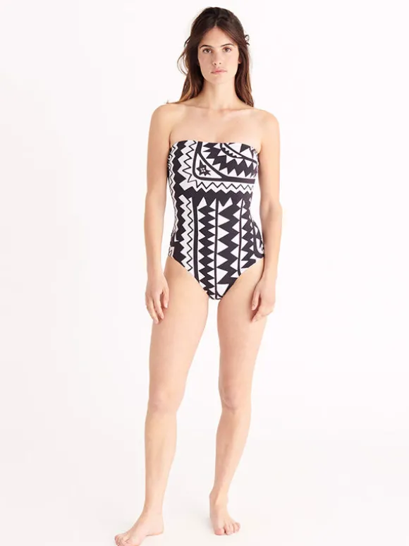 Totem Bustier One Piece in Imprime Tribu