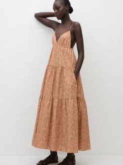 Triangle Tiered Sundress in Strawflower