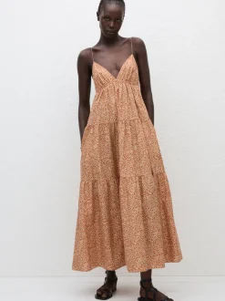 Triangle Tiered Sundress in Strawflower