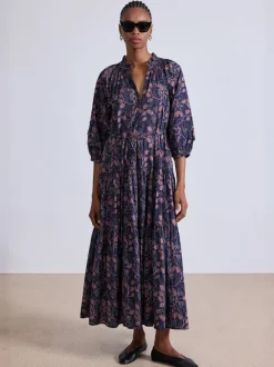 Trinidad Maxi Dress in Camille Floral Navy