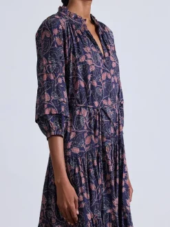 Trinidad Maxi Dress in Camille Floral Navy
