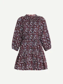 Trinidad Mini Dress in Mira Floral Wine Tasting
