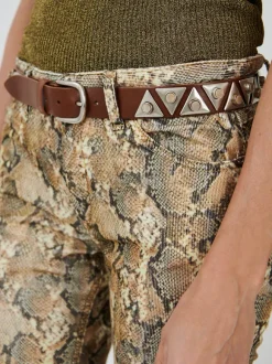 Veliana Belt in Natural/Silver