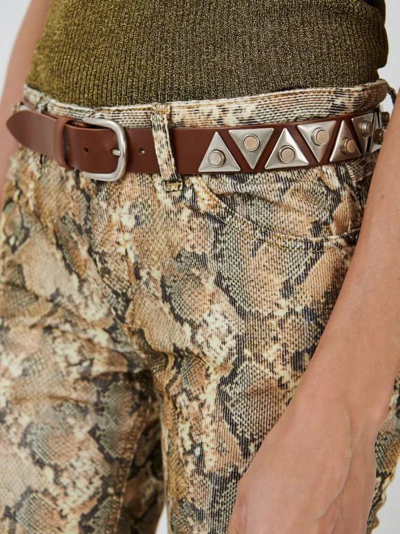 Veliana Belt in Natural/Silver