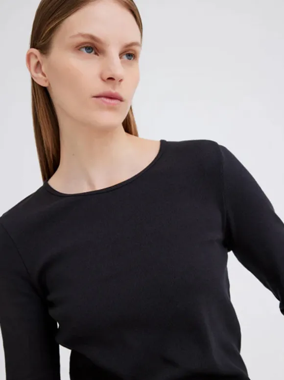 Vere Long Sleeve Top in Black