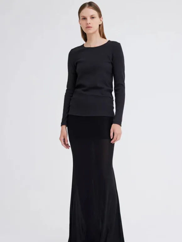 Vere Long Sleeve Top in Black