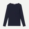 Vere Long Sleeve Top in Darkest Navy