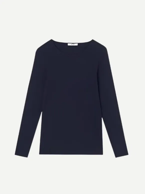 Vere Long Sleeve Top in Darkest Navy