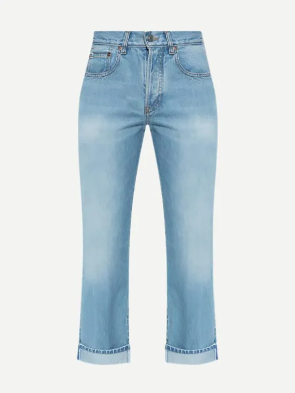 Victoria Jean in 90s Mid Blue Wash