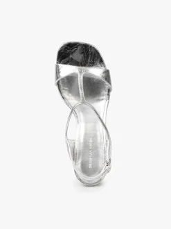 Virgo Heeled Sandal in Silver