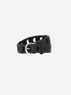 Zak Belt in Black/Silver