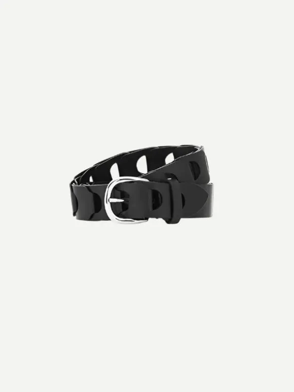Zak Belt in Black/Silver